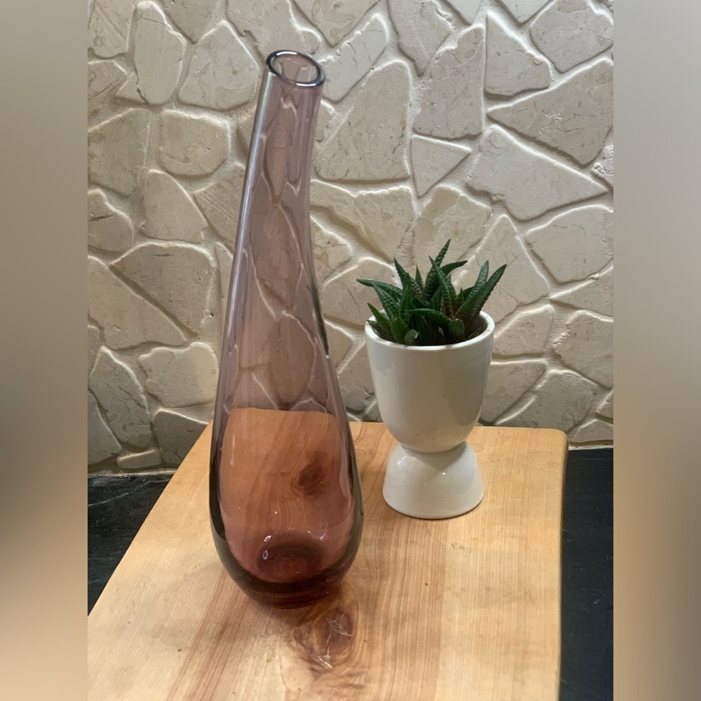 IKEA | Vintage Amethyst Pulled Glass Teardrop Vase (1 of 2)